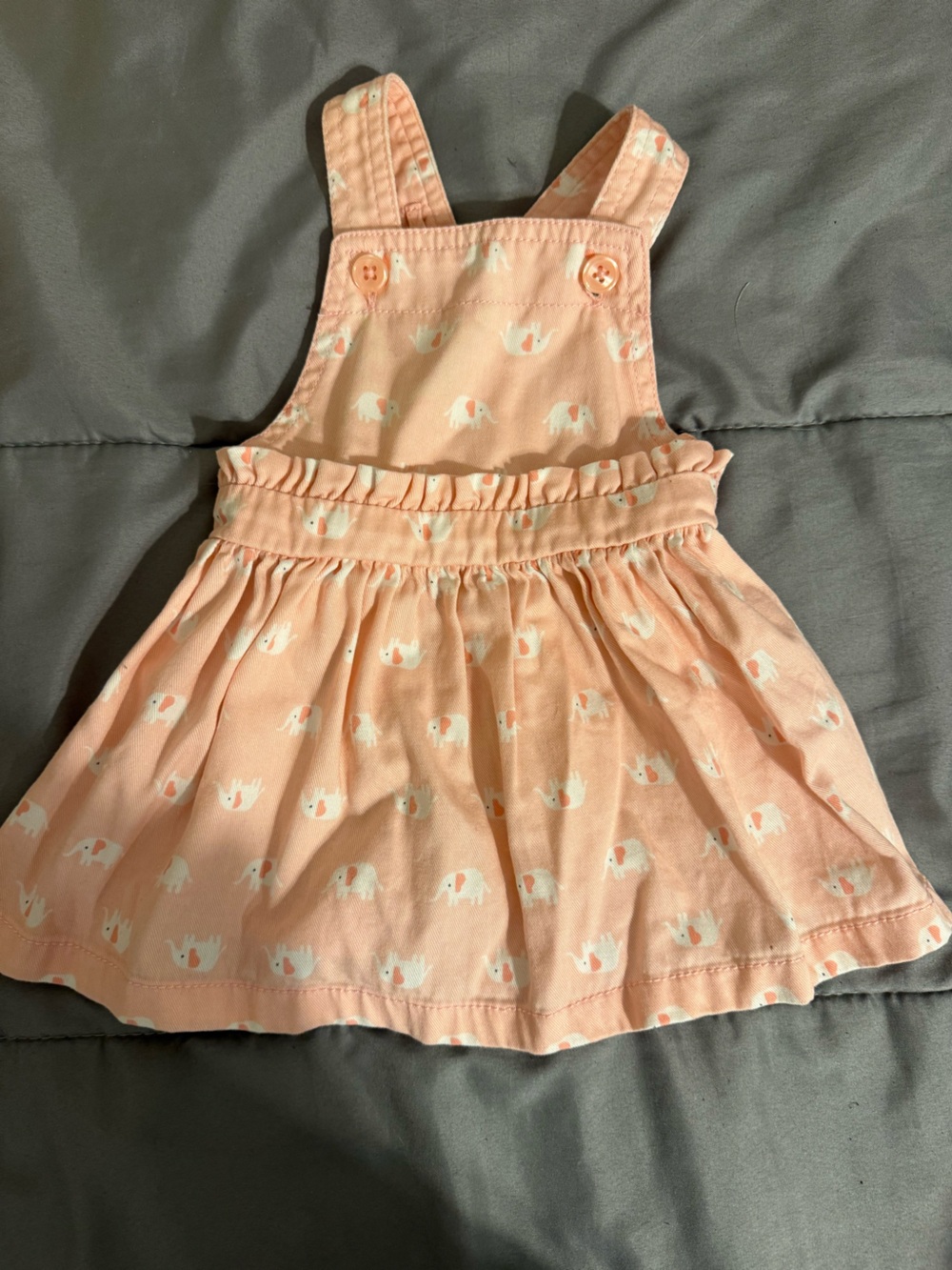 Carter's Peach Ruffled Baby Dress